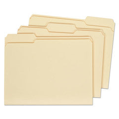 Universal File Folders, 1/3 Cut Assorted, One-Ply Top Tab, Legal, Manila, 100/Box - UNV15113