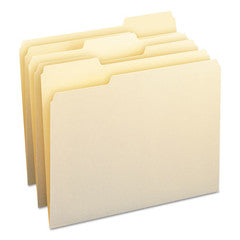 Smead File Folders, 1/3 Cut Assorted, One-Ply Top Tab, Letter, Manila, 100/Box - SMD10330