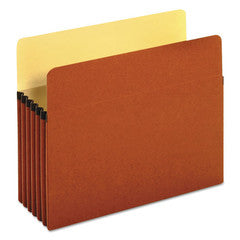 Universal 5.25 inch Expansion File Pockets, Straight Tab, Letter, Redrope/Manila, 10/Box - UNV15262