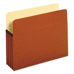 Universal 3.5 inch Expansion File Pockets, Straight Tab, Letter, Redrope/Manila, 25/Box - UNV15343