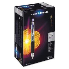 Uni-ball Signo 207 Retractable Gel Pen, 0.7mm, Purple Ink, Smoke/Black/Purple Barrel, 12/box