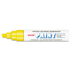 Sanford Uni-Paint Permanent Marker, Broad Chisel Tip, Yellow