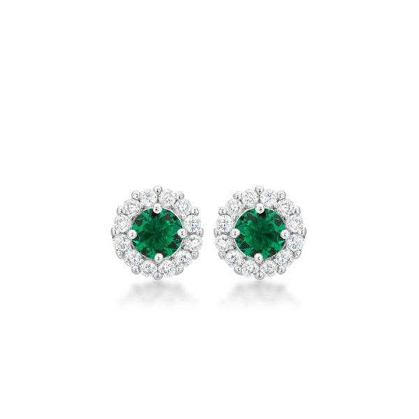 Bella Bridal Earrings In Green