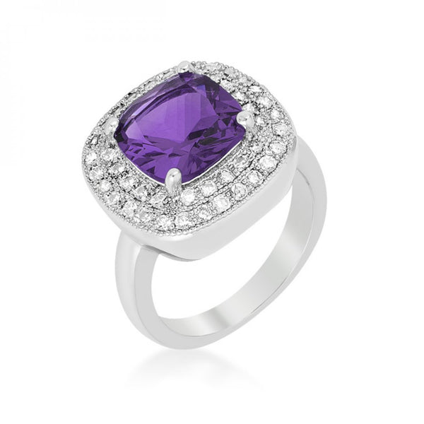 Purple Bridal Cocktail Ring