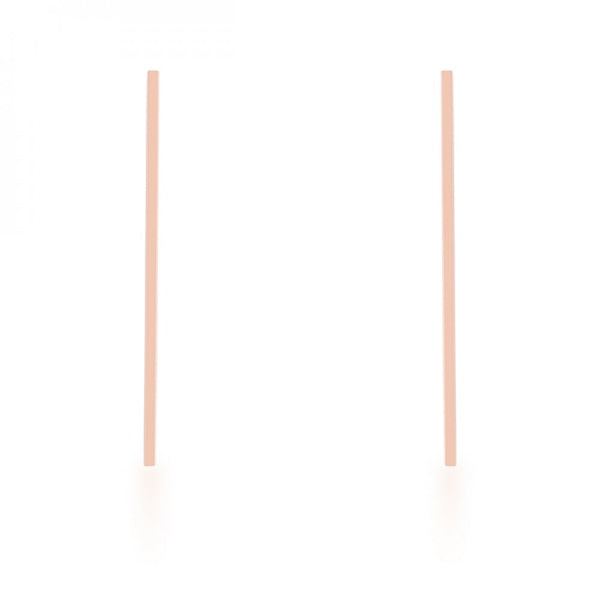Carolee Rose Gold Stainless Steel Long Line Drop Earrings