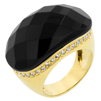 Black And Gold Cocktail Ring