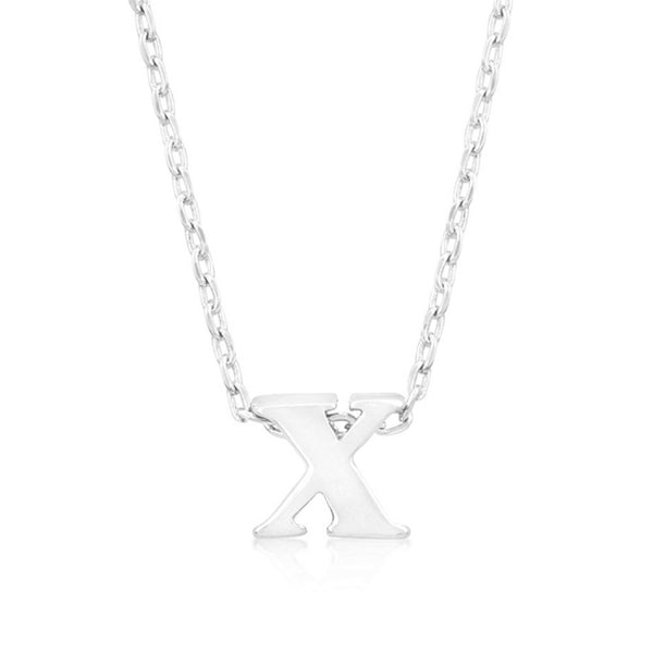 Silvertone Initial X Pendant