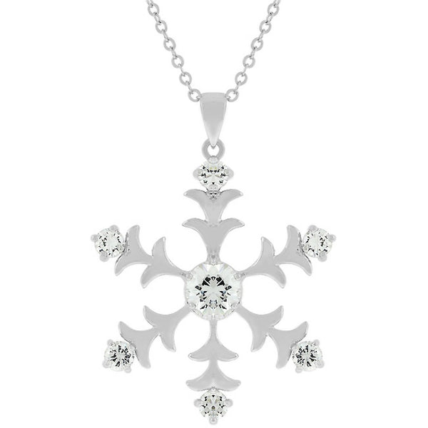 Silver Tone Snowflake Pendant