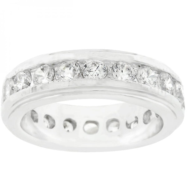 New England Eternity Ring In Silvertone