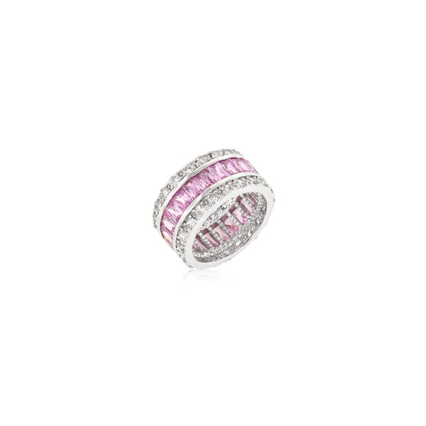 Triple Row Pink Eternity Ring