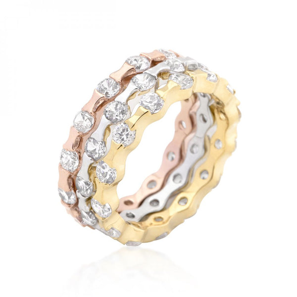 Tri-tone Stackable Rings