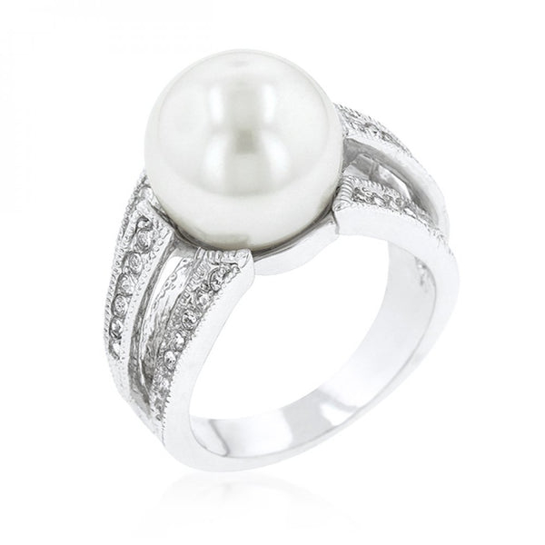 12 Mm Shell Pearl Bridal Ring