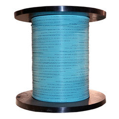 2 Fiber Indoor Distribution Fiber Optic Cable, Multimode 50/125 OM3, Plenum Rated, Aqua, Spool, 1000ft