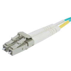 10 Gigabit Aqua LC/LC OM3 Multimode Duplex Fiber Optic Cable, 50/125, 9 meter (29.5 foot)