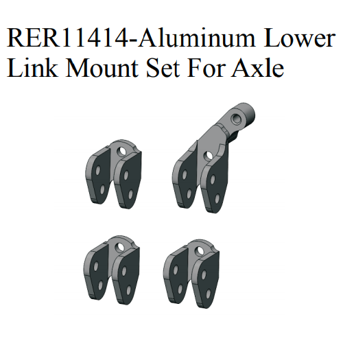 Redcat Racing RER11414 Aluminum Lower Link Mount Set for Axle